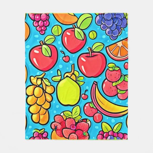 Fruchtbares Musterdesign Fleecedecke (Vorderseite)