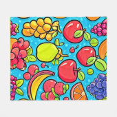 Fruchtbares Musterdesign Fleecedecke (Vorderseite (Horizontal))