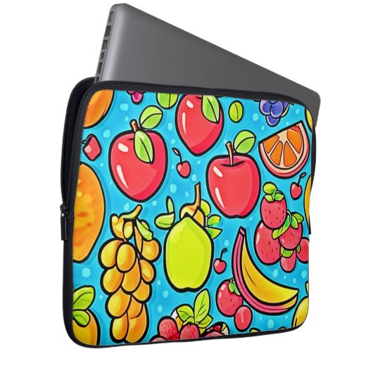 Fruchtbares Musterdesign Laptopschutzhülle (Vorne Rechts)