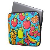 Fruchtbares Musterdesign Laptopschutzhülle (Vorderseite Links)