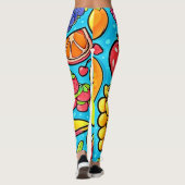 Fruchtbares Musterdesign Leggings (Rückseite)