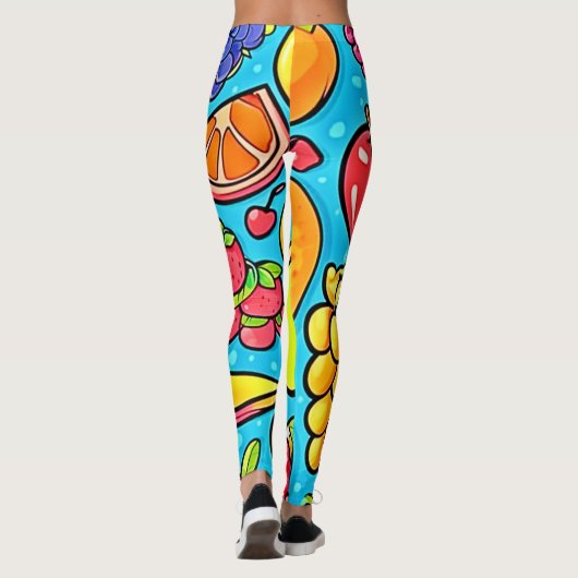 Fruchtbares Musterdesign Leggings (Rückseite)