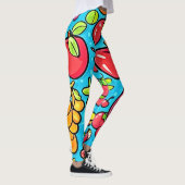 Fruchtbares Musterdesign Leggings (Rechts)