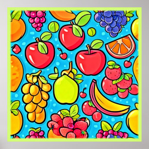 Fruchtbares Musterdesign Poster