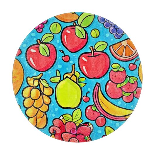 Fruchtbares Musterdesign Schneidebrett (Vorderseite)