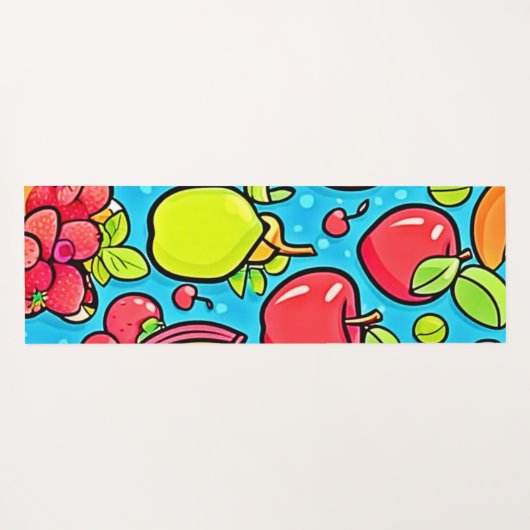 Fruchtbares Musterdesign Yogamatte (Rückseite (Horizontal))