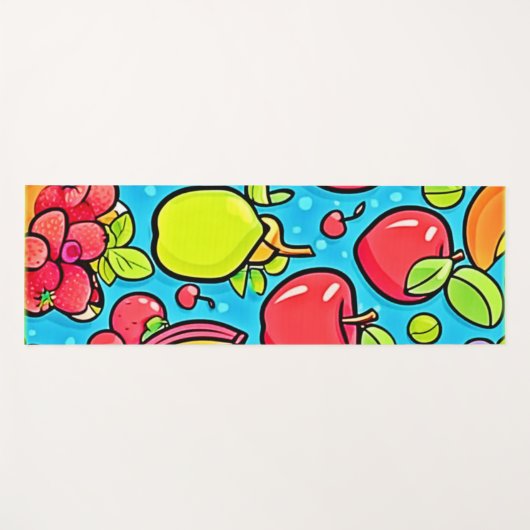 Fruchtbares Musterdesign Yogamatte (Vorderseite (Horizontal))