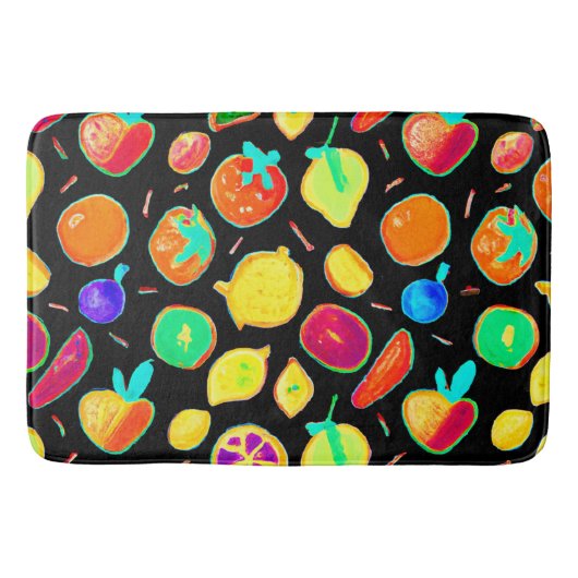 Fruchtbares Neon Visions Design Badematte (Vorderseite)