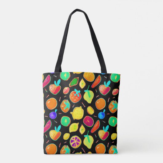 Fruchtbares Neon Visions Design Tasche (Rückseite)