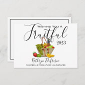 "Fruchtbares neues Jahr" Unternehmen/Unternehmen V Dankeskarte (Vorne/Hinten)