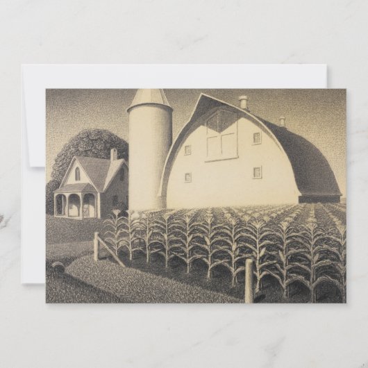 Fruchtbarkeit, Iowa von Grant Wood Dankeskarte (Vorderseite)