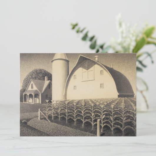 Fruchtbarkeit, Iowa von Grant Wood Dankeskarte (Stehend Vorderseite)