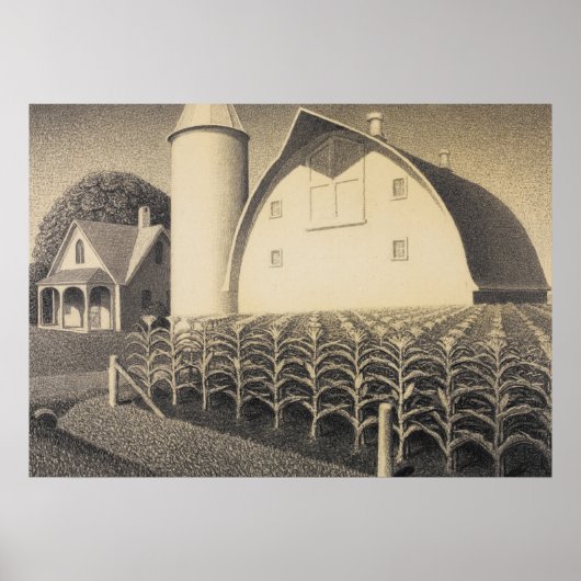 Fruchtbarkeit, Iowa von Grant Wood Poster (Vorne)