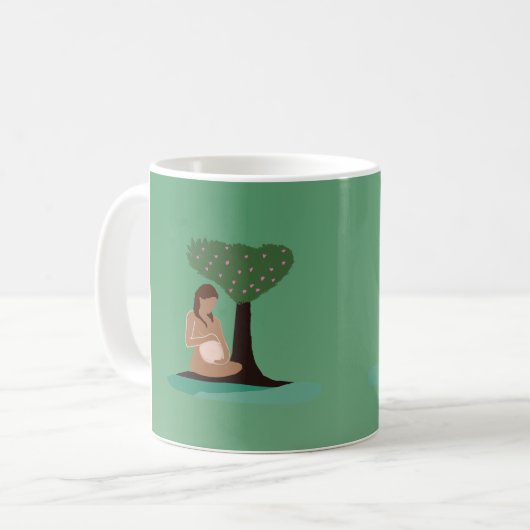 Fruchtbarkeitsfeder Kaffeetasse (Vorderseite Links)