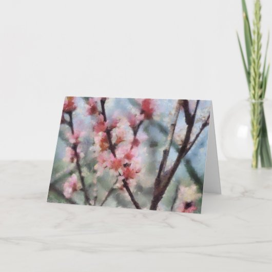 Fruchtbaum Blossom Artwork Grußkarte Karte (Vorderseite)