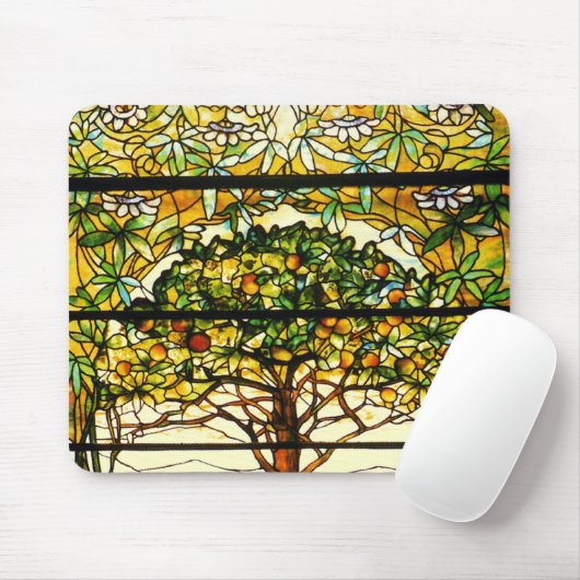 Fruchtbaum von Louis Tiffany Mousepad (Mit Mouse)