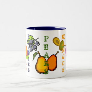 Fruchtbirnen mit mehreren Früchten Zweifarbige Tasse