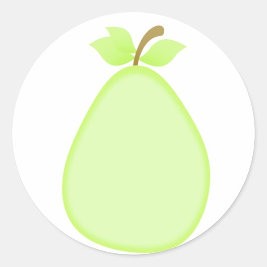 Fruchtbirnkleber Runder Aufkleber (Vorderseite)
