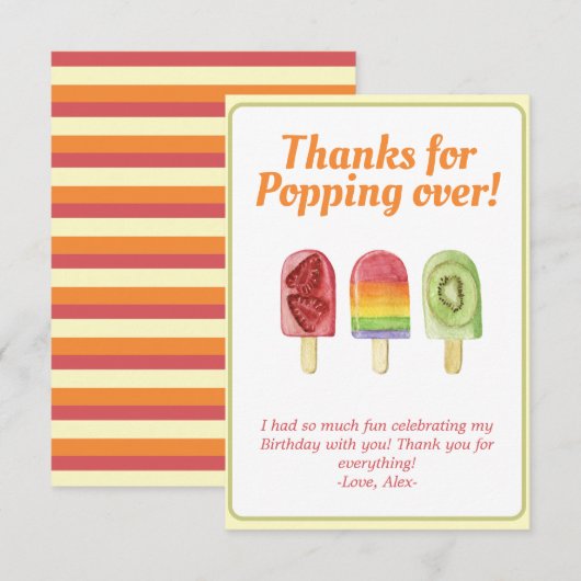 Fruchtblütensommer Dankeskarte (Vorne/Hinten)