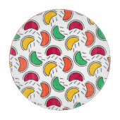 Fruchtbonbons-Muster Schneidebrett (Vorderseite)