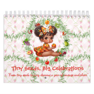 Früchtchen-Baby-Launische Mädchen im Fruchtkleid-K Kalender
