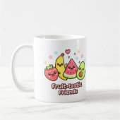 Früchtchen Freunde – Süßes Kawaii Frucht Design Kaffeetasse (Links)