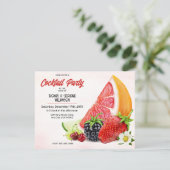 Fruchtcocktail-Party Einladung (Stehend Vorderseite)