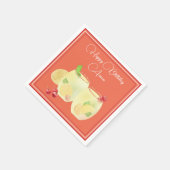 Fruchtcocktails Happy Birthday Paper Napkin Serviette (Ecke)