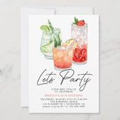 Fruchtcocktails | Sommererwachsen zum Geburtstag Einladung (Vorderseite)