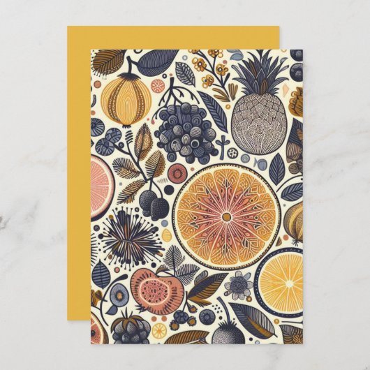 Fruchtdesignkarte (Vorne/Hinten)