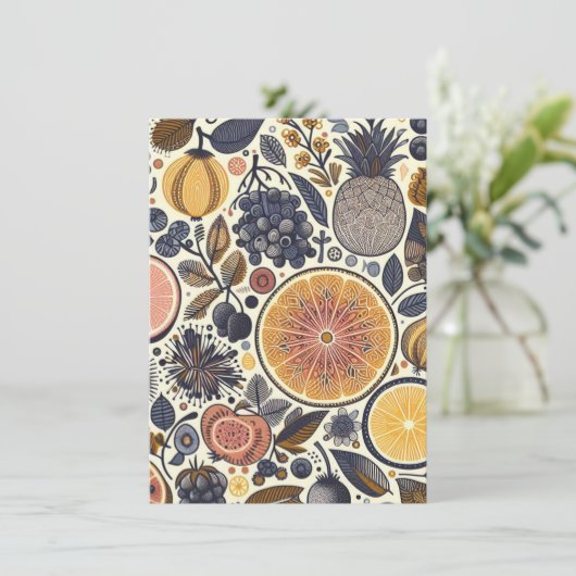 Fruchtdesignkarte (Stehend Vorderseite)