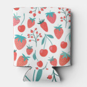 Fruchtdoodle: Erdbeeren, Kirschmuster. Dosenkühler (Rückseite)