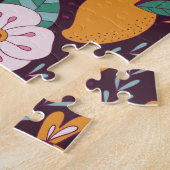 Fruchtdoodles, handgezeichnet Sommerdekoration. Puzzle (Seite)