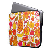 Fruchtdoodles: Vintages Sommermuster. Laptopschutzhülle (Vorderseite Links)