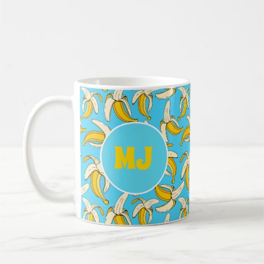 Fruchtdruckspur für Funky Tropical Banana Muster Kaffeetasse (Links)