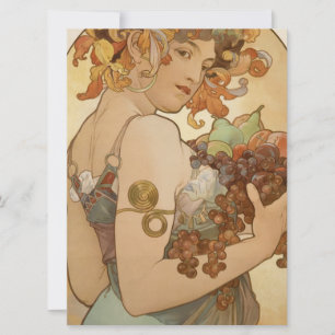 Früchte (Art Nouveau) (Weibliches Porträt) (Frücht Karte