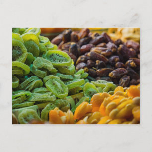 Früchte auf einem Basar in Istanbul (Türkei) Postkarte