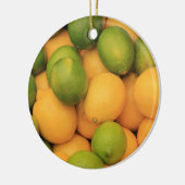 Früchte auf einem provenzalischen Markt Weihnachts Keramik Ornament (Links)