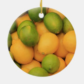 Früchte auf einem provenzalischen Markt Weihnachts Keramik Ornament (Hinten)