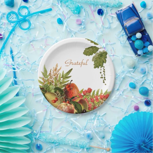 Früchte auf Papier-Tellern Pappteller (Party)