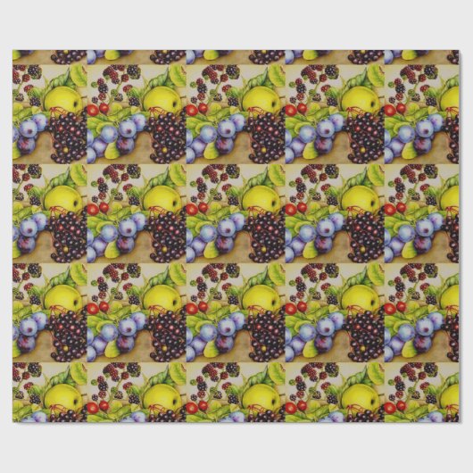 Früchte aus der Hedgerow Fine Art Packing Geschenkpapier (Flach)