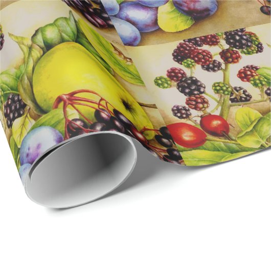 Früchte aus der Hedgerow Fine Art Packing Geschenkpapier (Rolleneckpunkt)