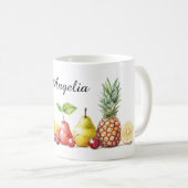 Früchte Birnen Kirschen Ananas Kaffeetasse (VorderseiteRechts)