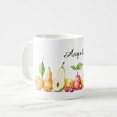 Früchte Birnen Kirschen Ananas Kaffeetasse (Vorderseite Links)