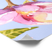 Früchte blühender Apfel- oder Kirschbäume auf der  Poster (Ecke)