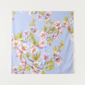 Früchte blühender Apfel- oder Kirschbäume auf der Wandteppich (Vorderseite (Horizontal))