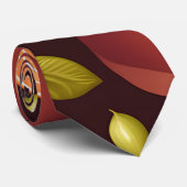 Früchte Braun Orange farbenfrohe Muster Krawatte (Gerollt)