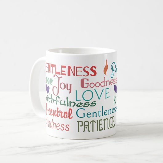 Früchte der Geist-Tasse Kaffeetasse (Vorderseite Links)