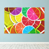 Früchte der Lemon farbigen Leinwand (Insitu (Holzboden))