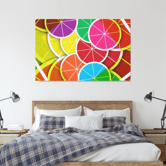 Früchte der Lemon farbigen Leinwand (Insitu (Schlafzimmer))